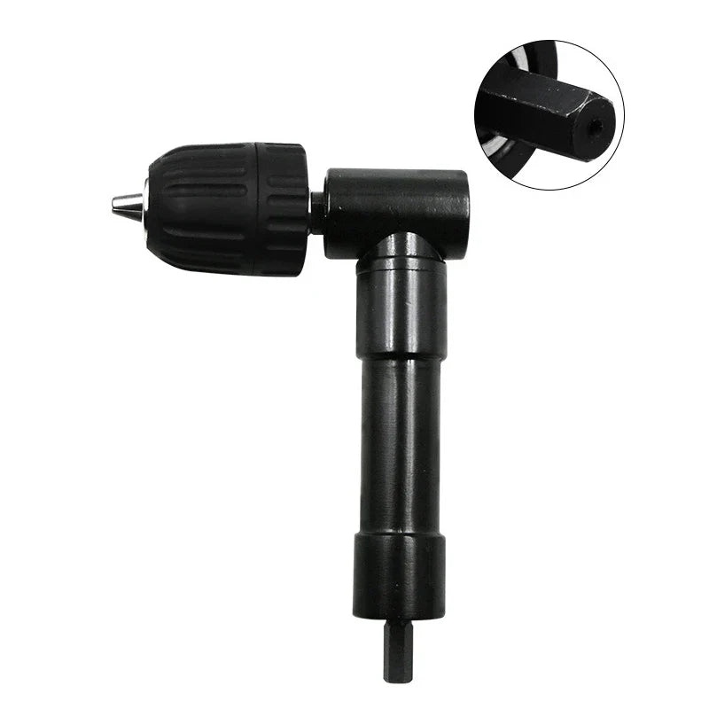 90-Degree Right Angle Drill Adapter - Aluminum Chuck
