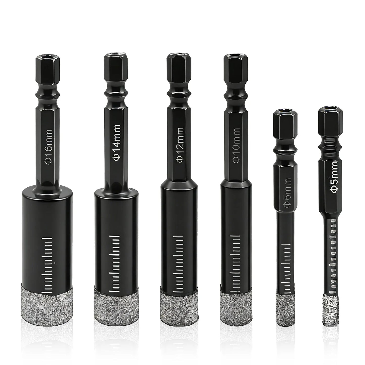 Diamond Drill Bit Hole Saw – 5-16mm Hex Shank, Dry Tile Drilling