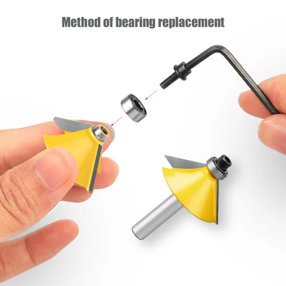 Top-mounted router bit guide bearing - view 5