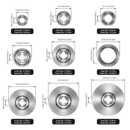 Top-mounted router bit guide bearing - view 2