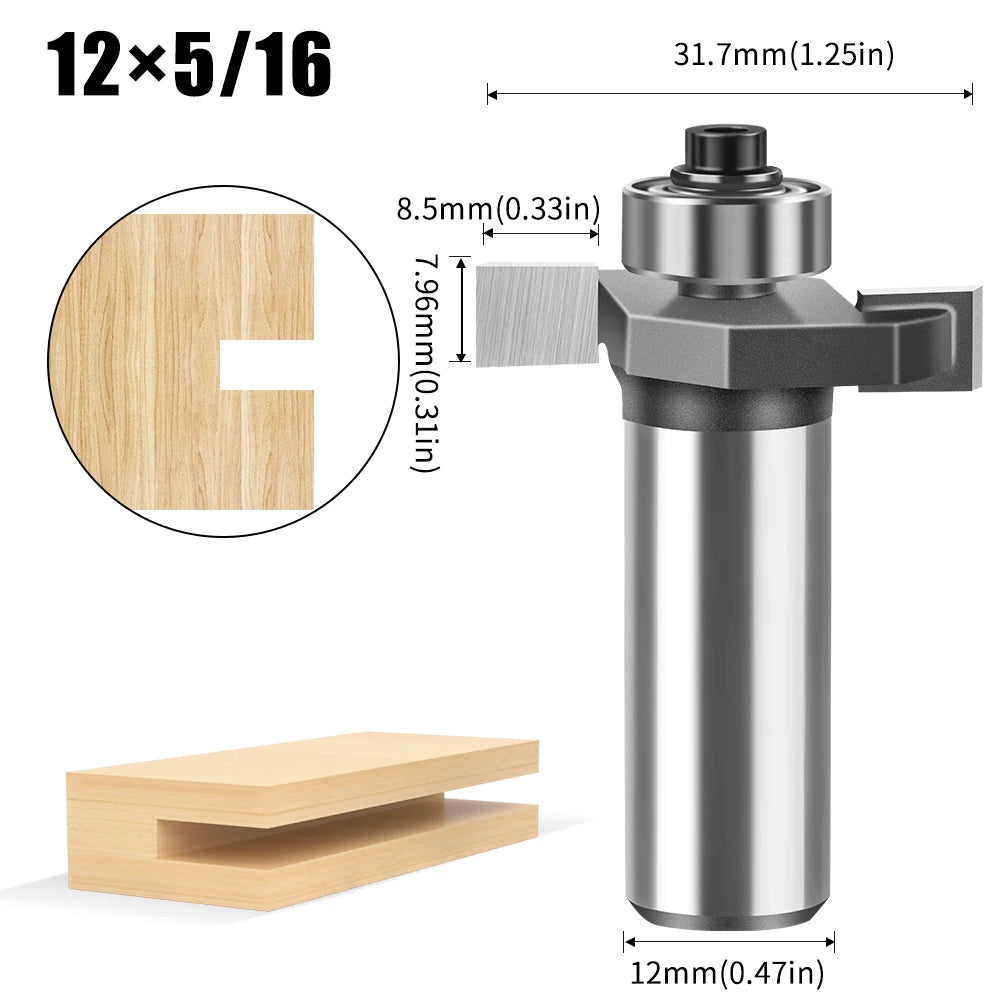 Ball T-slot router bit with 6mm and 12mm shank - image 22 of 24