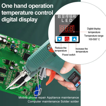 Digital Soldering Gun – 80W/120W Adjustable Temperature