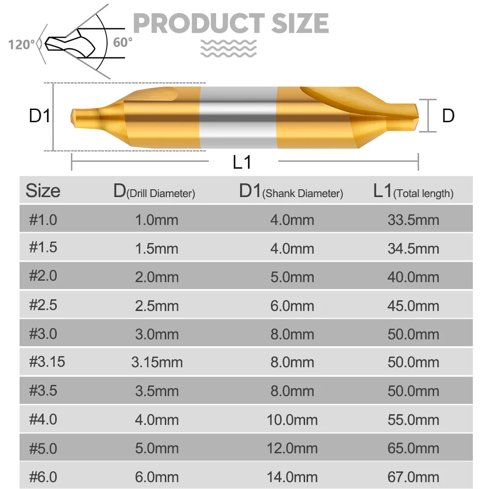 HSS 60 degree center drill bit - view 5