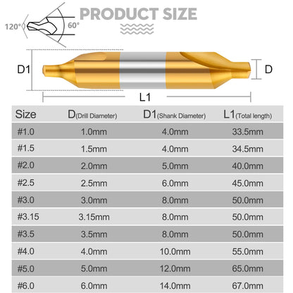 HSS 60 degree center drill bit - view 5
