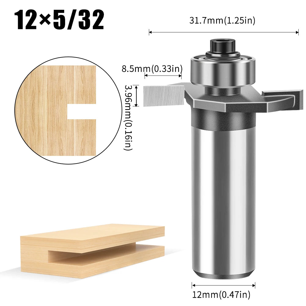 Ball T-slot router bit with 6mm and 12mm shank - image 8 of 24