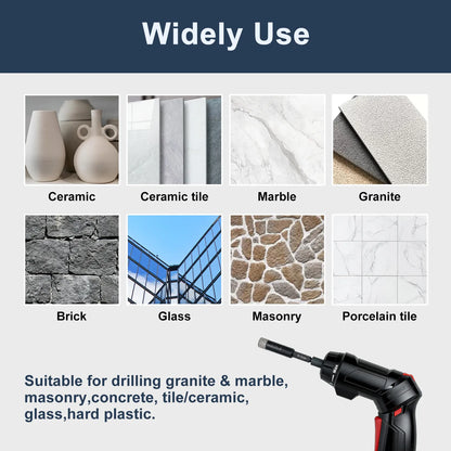 Diamond Drill Bit Hole Saw – 5-16mm Hex Shank, Dry Tile Drilling