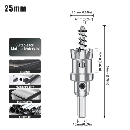 TCT Carbide Hole Saw - 12-70mm Single Cutter for Stainless Steel & Metal