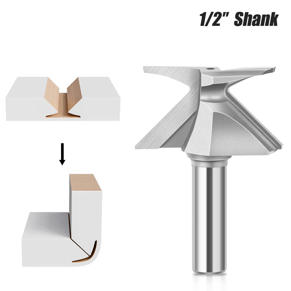 Arc bending router bit, 1/2in and 12mm shank radius cutter