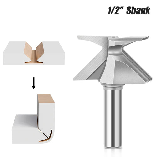 Arc bending router bit, 1/2in and 12mm shank radius cutter