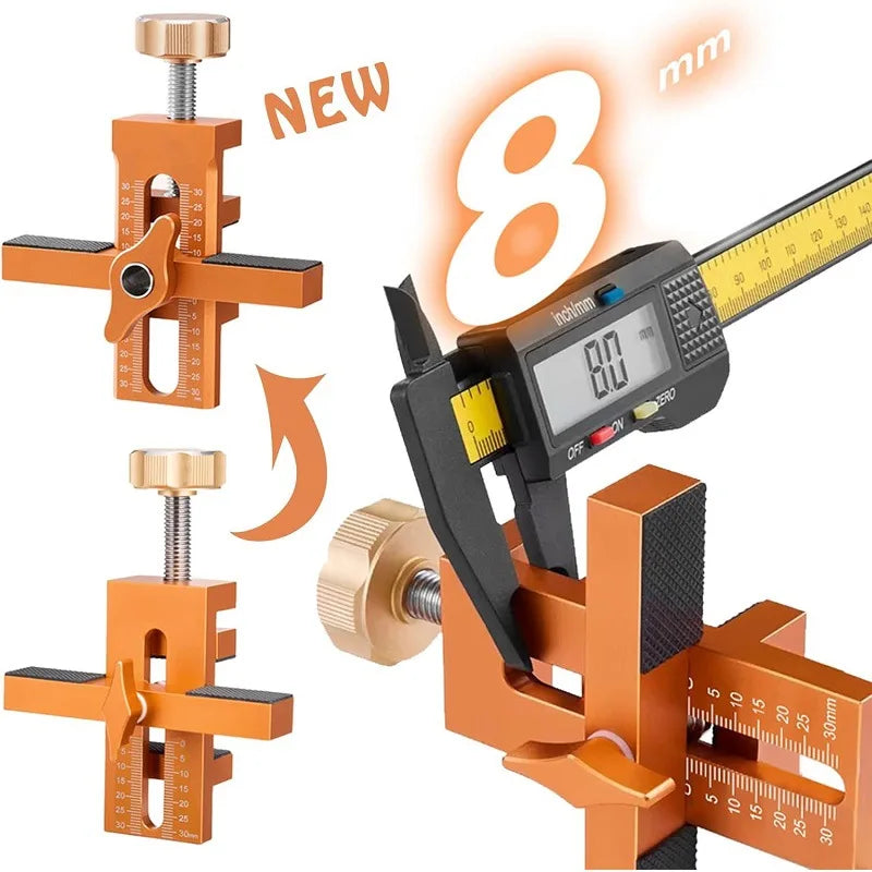 Cabinet Door Installation Jig – 2-in-1 Quick-Positioning Drilling Tool