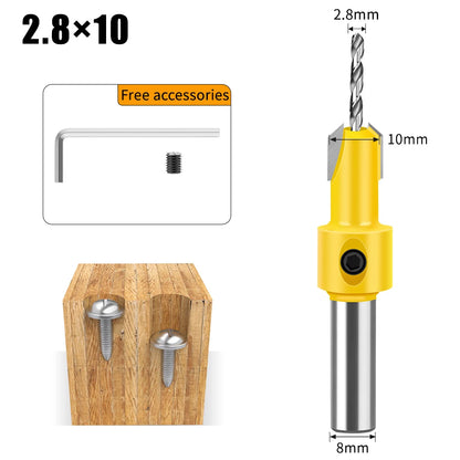 Woodworking Countersink Drill Bit – 8mm/12mm Alloy Step Drill