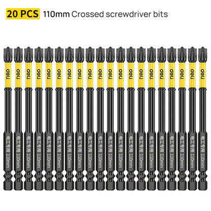 Magnetic Impact Screwdriver Bit Set - Cross Head, 65/110/150mm