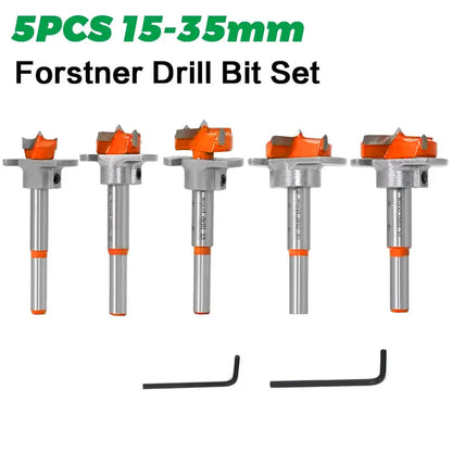 Adjustable hinge boring bit with 7mm and 8mm shank options
