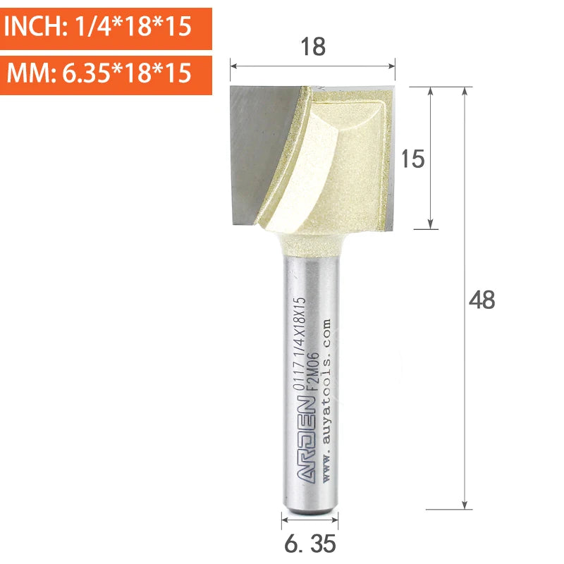 Flat Bottom Cleaning Router Bit - Carbide Slotting End Mill