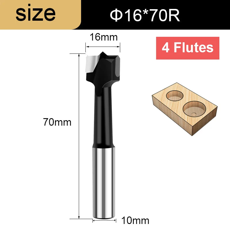 Gang Drill Bit for Wood - 10mm Shank, 70mm Long, Left & Right Rotation