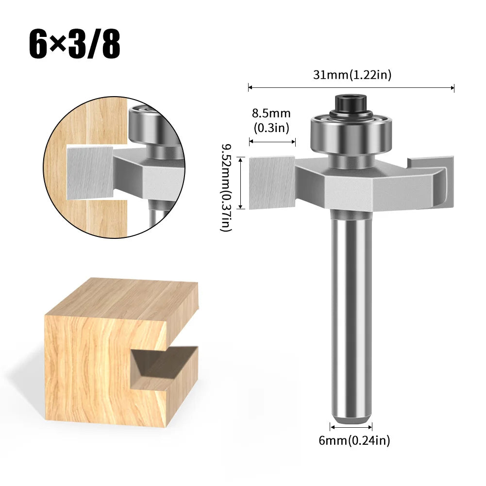 Ball T-slot router bit with 6mm and 12mm shank - image 23 of 24