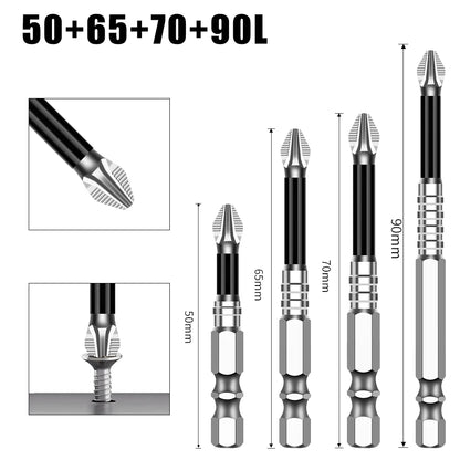 Non-Slip Magnetic Cross Head Screwdriver Bits - K5, 25-150mm Lengths