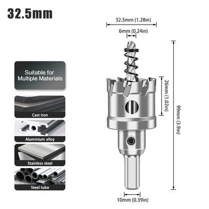 TCT Carbide Hole Saw - 12-70mm Single Cutter for Stainless Steel & Metal