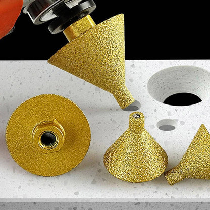 Diamond Conical Countersink Burr - M10/M4 Grinder Fitting