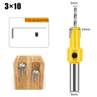 Woodworking Countersink Drill Bit – 8mm/12mm Alloy Step Drill