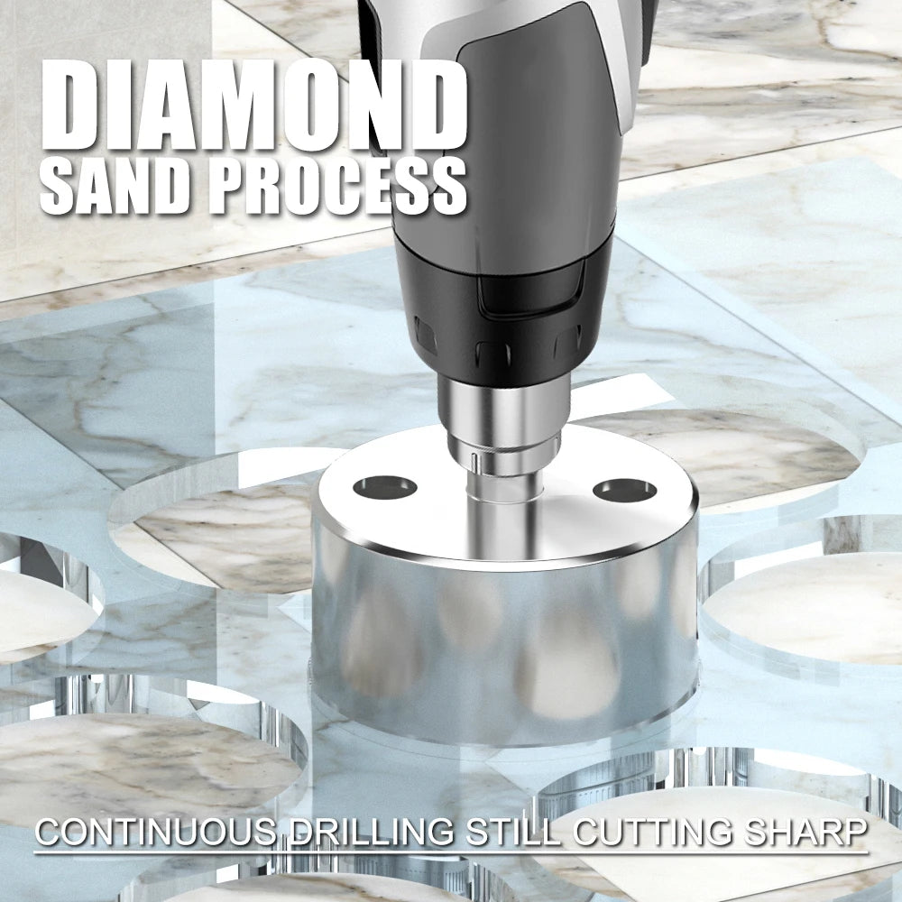 Large electroplated diamond hole saw for tile, glass and marble - image 2 of 33