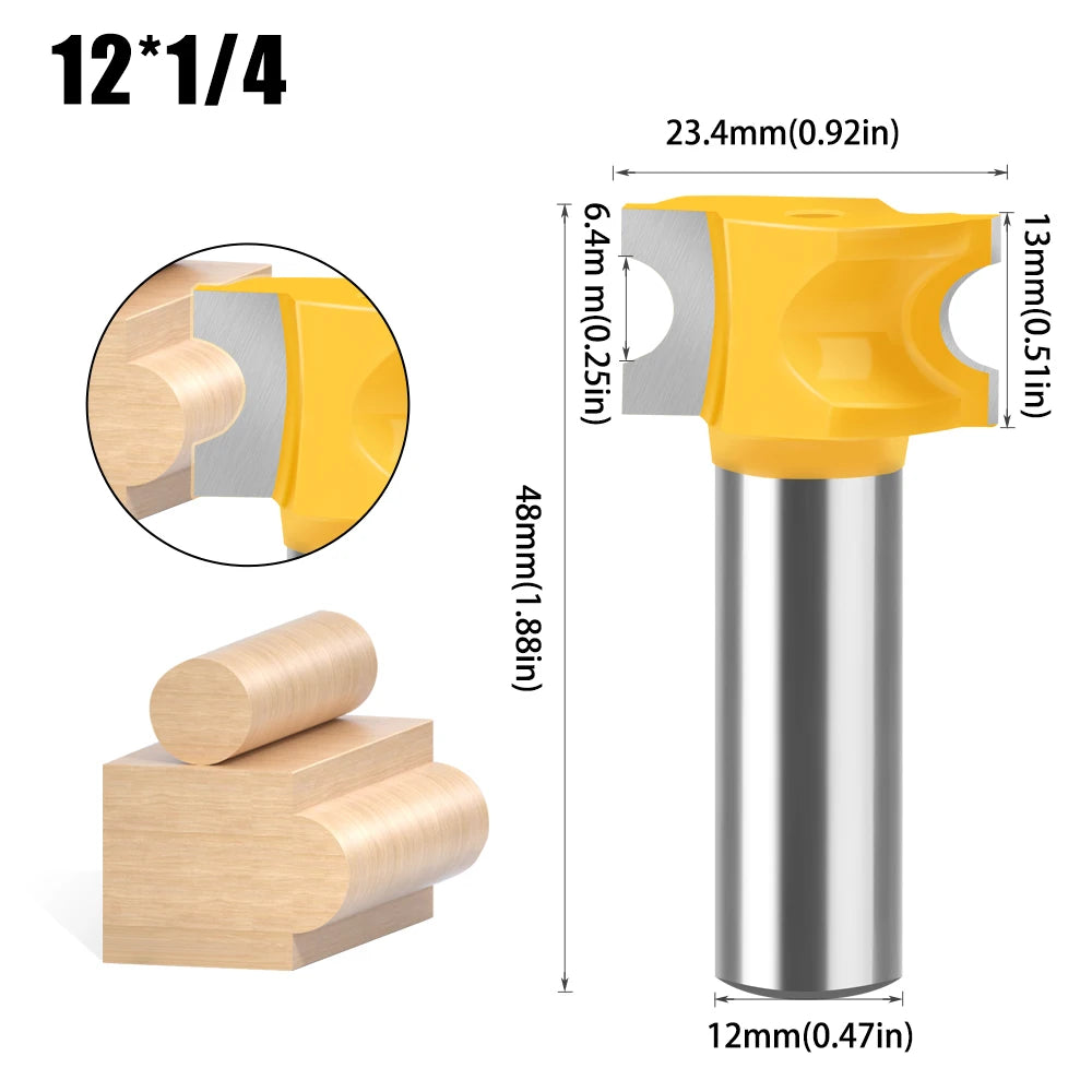 Half round side cutter router bit with 6mm and 12mm shank - image 8 of 24