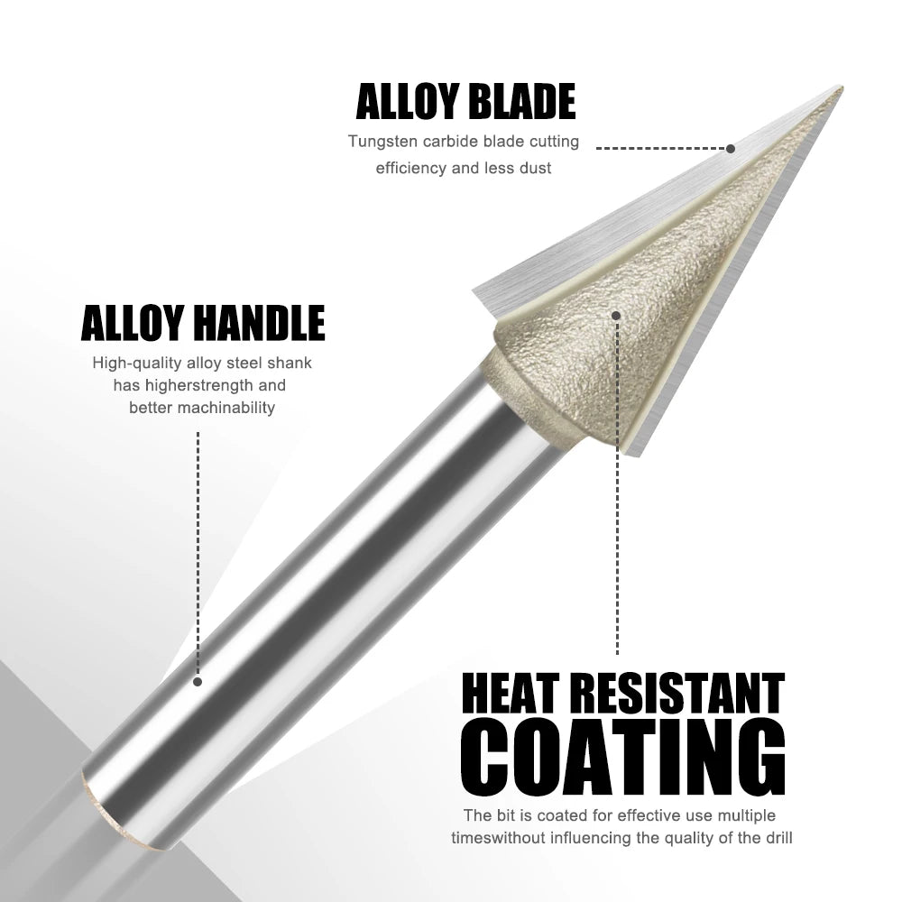 30 degree inclined router bit with 1/4in and 6mm shank - image 5 of 8