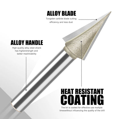 30 degree inclined router bit with 1/4in and 6mm shank - image 5 of 8