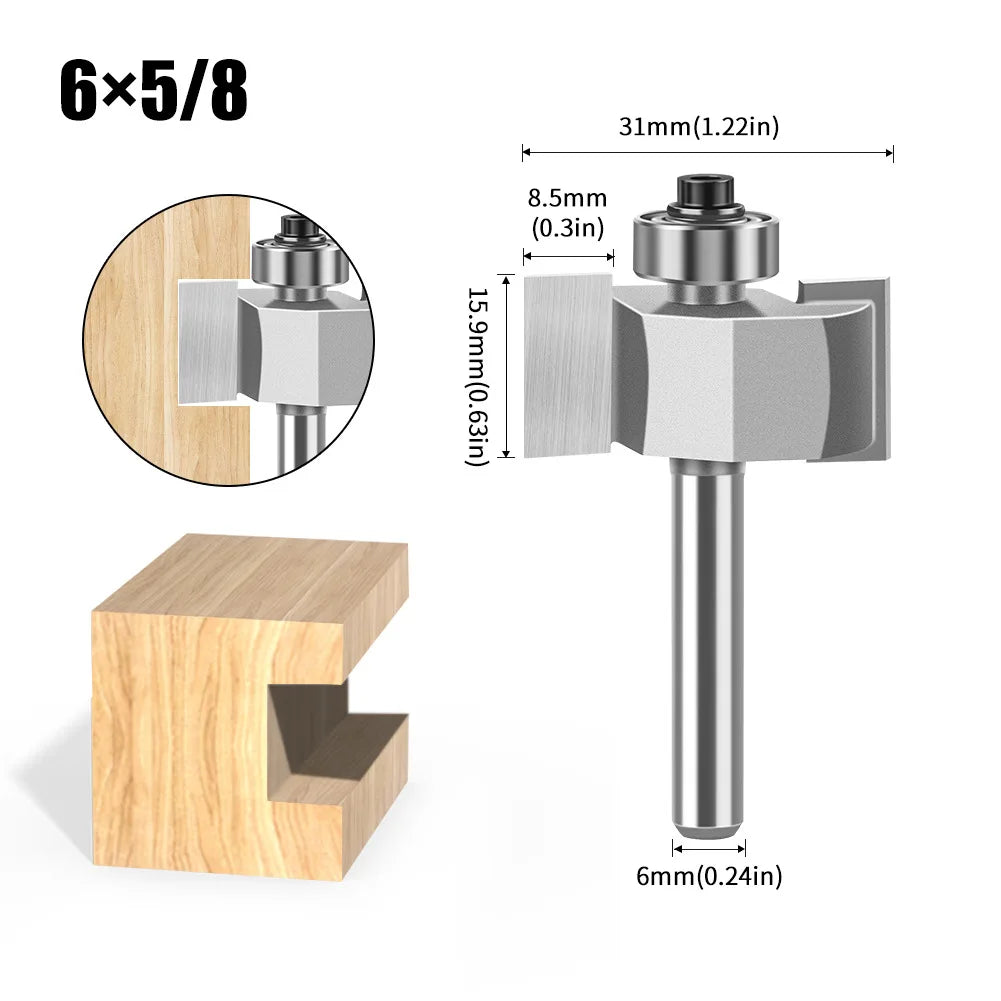 Ball T-slot router bit with 6mm and 12mm shank - image 21 of 24