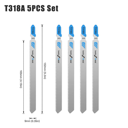 T-Shank Jigsaw Blade Set - HCS Blades for Wood, Metal & Plastic
