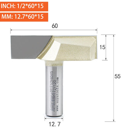 Router bit set, multiple sizes
