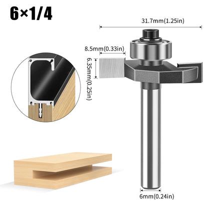 Ball T-slot router bit with 6mm and 12mm shank - image 19 of 24