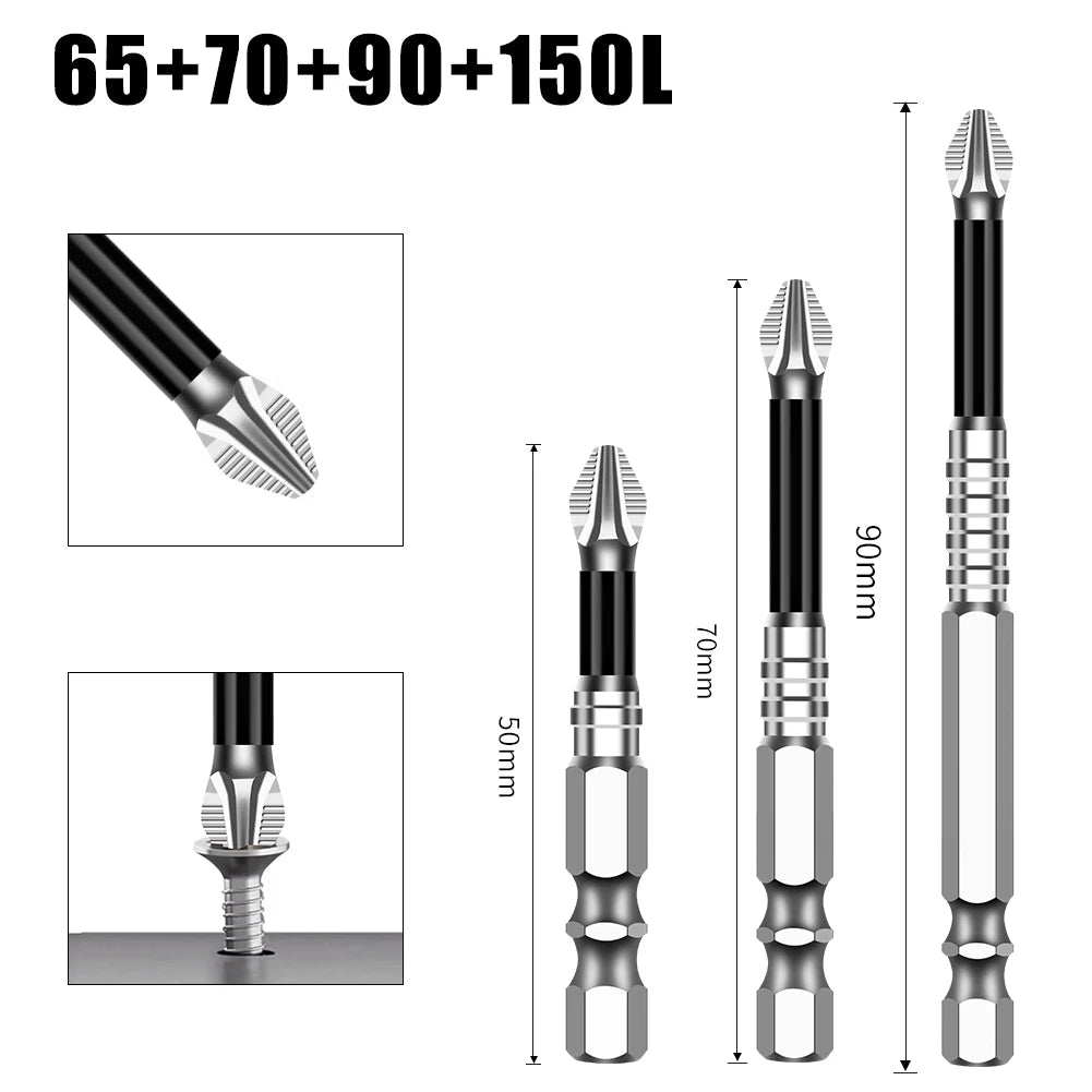Non-slip magnetic cross head screwdriver bit - view 8
