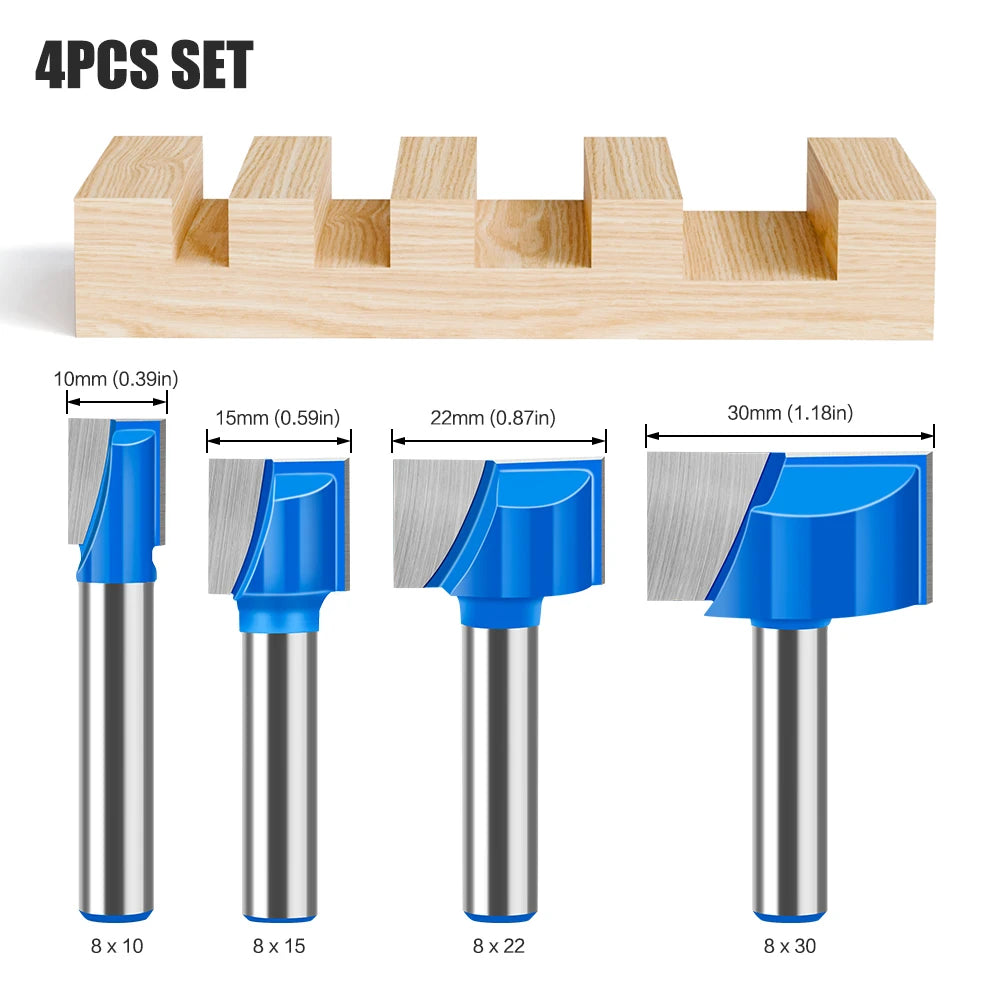 8mm shank bottom cleaning router bit - image 23 of 27