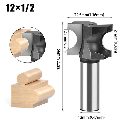 Half round side cutter router bit with 6mm and 12mm shank - image 11 of 24