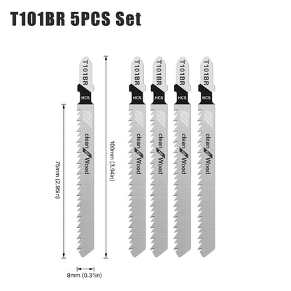 T-Shank Jigsaw Blade Set - HCS Blades for Wood, Metal & Plastic