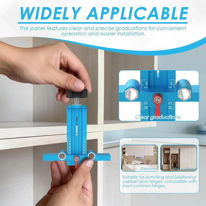 Cabinet Door Mounting Jig – 3-in-1 Adjustable Aluminum Alloy Positioner
