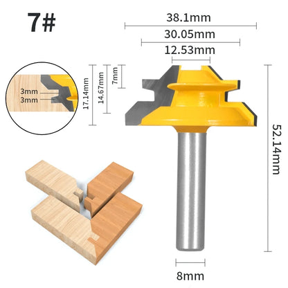 45° Lock Miter Router Bit