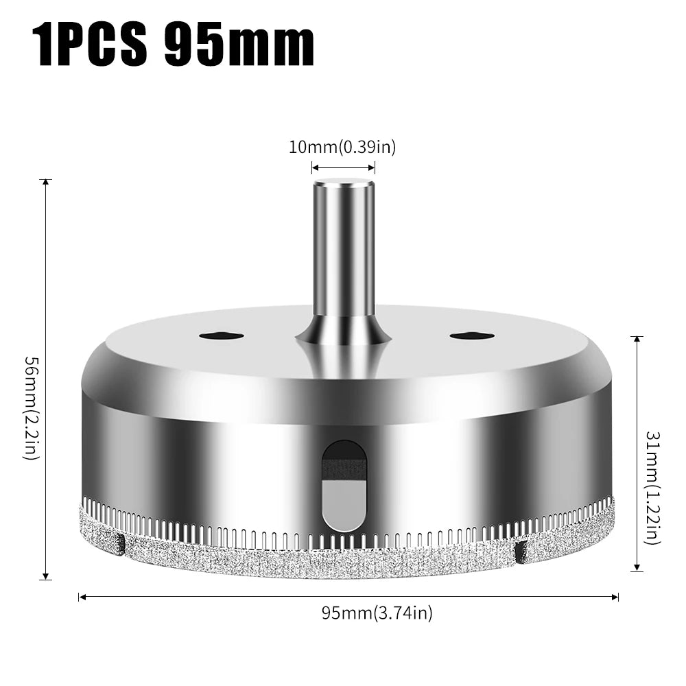 Large electroplated diamond hole saw for tile, glass and marble - image 24 of 33