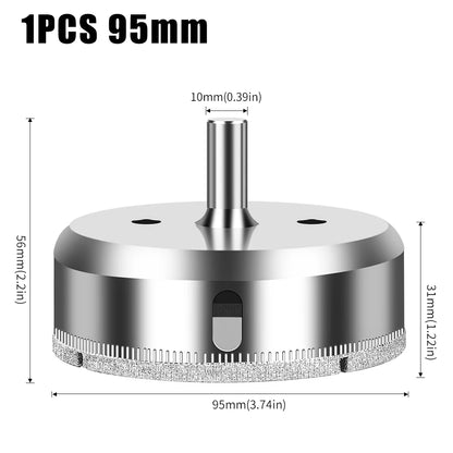 Large electroplated diamond hole saw for tile, glass and marble - image 24 of 33