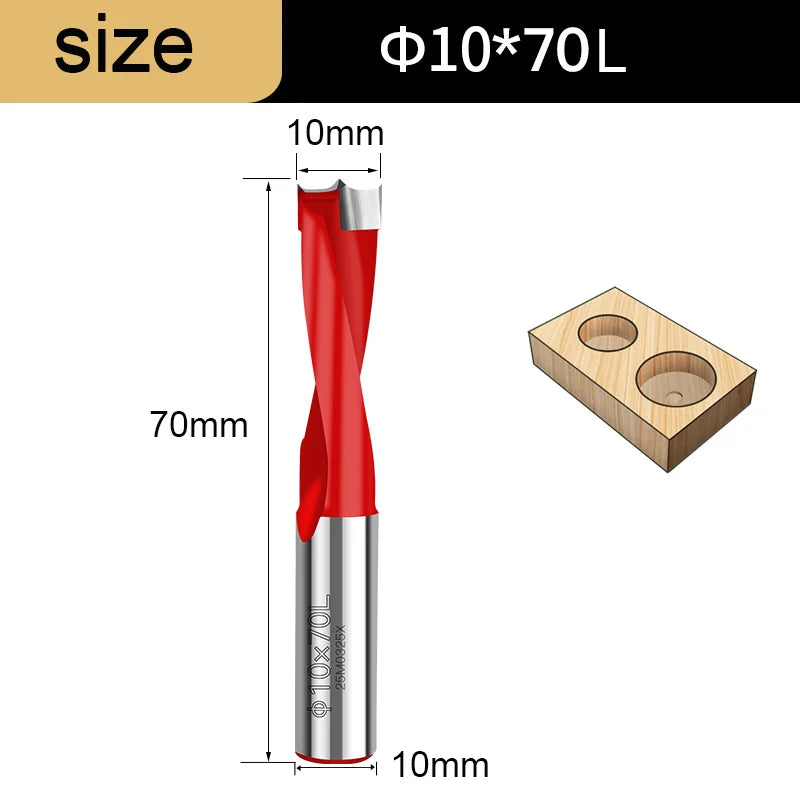 Gang drill bit for wood, 10mm shank, 70mm long - view 9