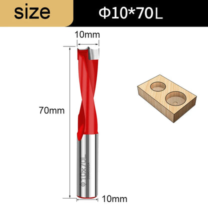 Gang drill bit for wood, 10mm shank, 70mm long - view 9