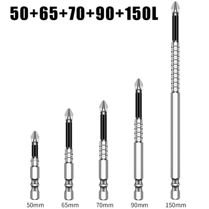 Non-Slip Magnetic Cross Head Screwdriver Bits - K5, 25-150mm Lengths