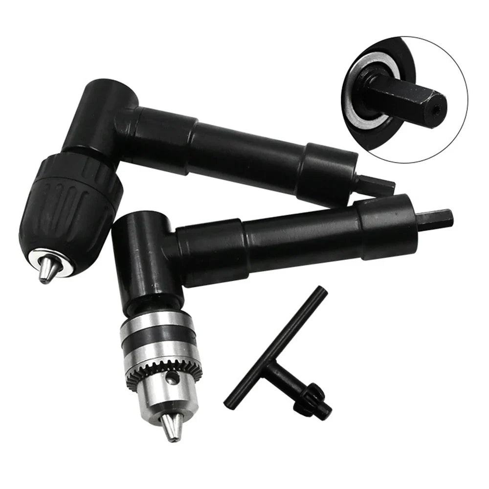 90-Degree Right Angle Drill Adapter - Aluminum Chuck