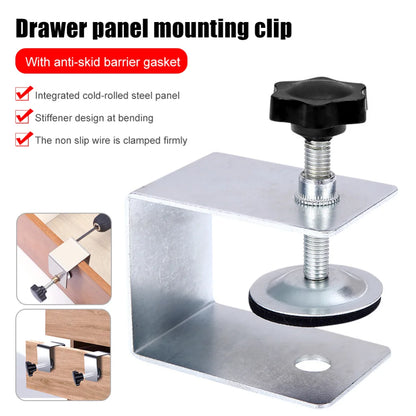 2-Piece Drawer Front Installation Clamps – Steel Cabinet Jig Set