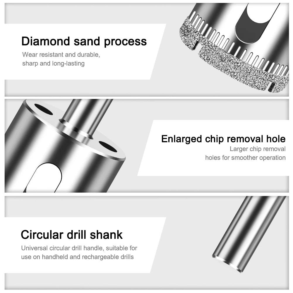 Large electroplated diamond hole saw for tile, glass and marble - image 5 of 33