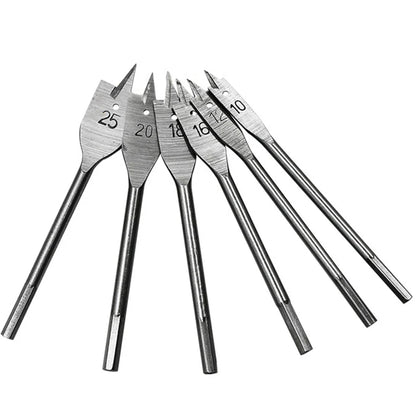 6-Piece Flat Spade Wood Drill Bit Set