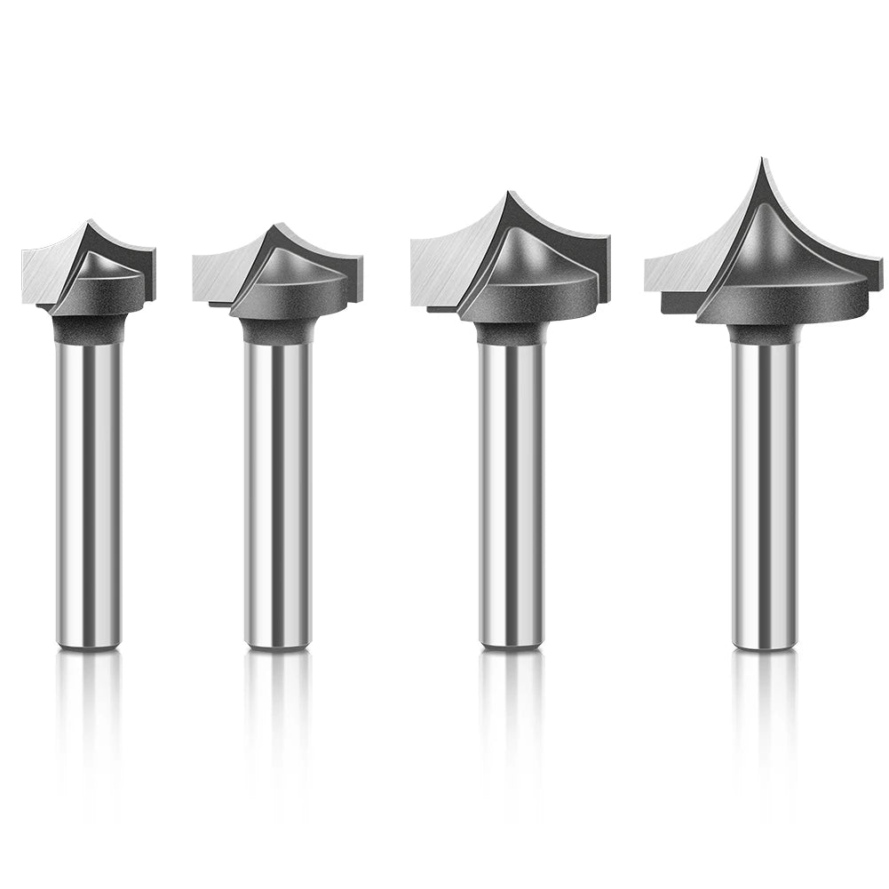 Straight flat bottom router bit with 6mm, 1/4in, 12mm and 1/2in shank - image 6 of 25