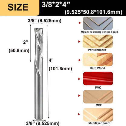 2-Flute Compression Router Bit - Up & Down Cut Carbide End Mill