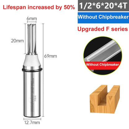 Tideway 4-Flute TCT Straight Router Bit – CNC Carbide Milling Cutter